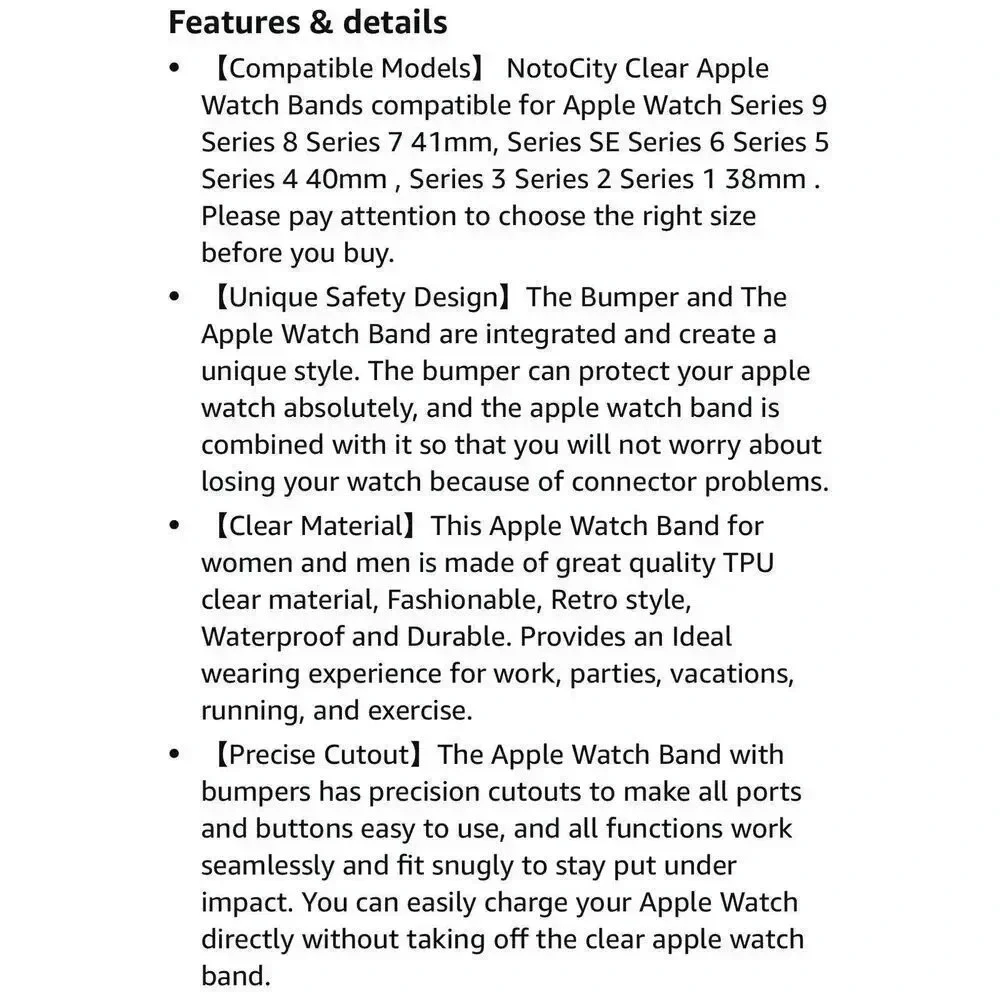 Skull Watch Band for Apple Watch 38mm 40mm 41mm Jelly Crystal‎ Bumper Case